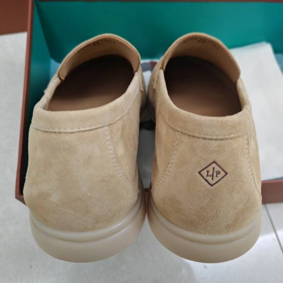 Loro Piana Light Tan Suede Loafers - Picture 3 of 5